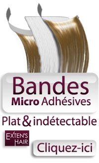 Extensions de cheveux bandes à coller