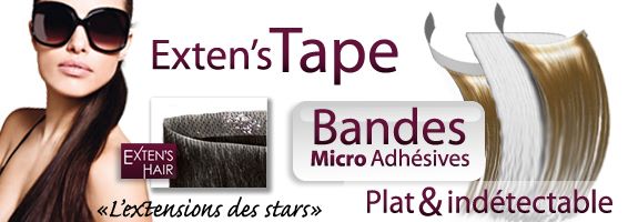 Extension de cheveux Bandes Adhésives