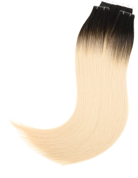 Extensions adhésives Invisibles Ombré Noir Platine Intense