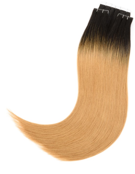 Invisible Tape Ombre-Haarverlängerung Ombré Absolutes Aschschwarz