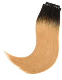 Invisible Tape Ombre-Haarverlängerung Ombré Absolutes Aschschwarz Invisible Tape Ombre-Haarverlängerung Ombré Absolutes Aschschwarz