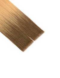 Invisible Tape-Haarverlängerung - Ombré Braun Hellbraun