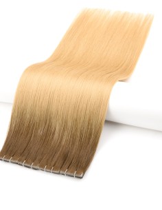 Extensions adhésives injectées, Ombré Hair Châtain Miel