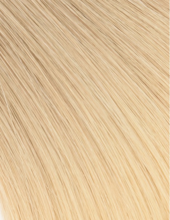 Invisible Ombre-Haarverlängerung mit injected Tape Hair - Asch Hellblond