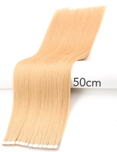 Extension adhésive 50cm - Rallonges de Cheveux naturels Blond Miel - Extension pas cher