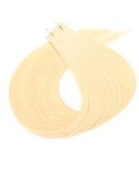 Extension en Bandes Adhésives Blond Clair - 100% Cheveux Naturels, Remy Hair