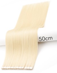 Extension Bande Adhésive Blond Platine - Cheveu Naturel, Remy Hair AAA, Qualité Salon