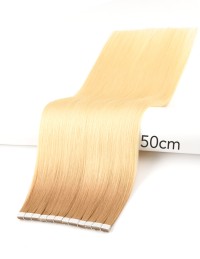 Extension Adhésive Tie & Dye ♡ Cheveux Naturel Châtain Foncé