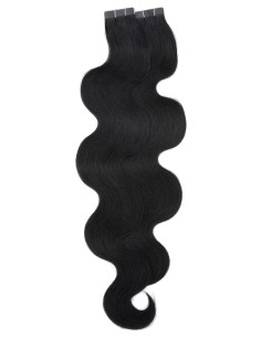 Extension cheveux noir – Extension Adhésive Ondulée – Extens Hair