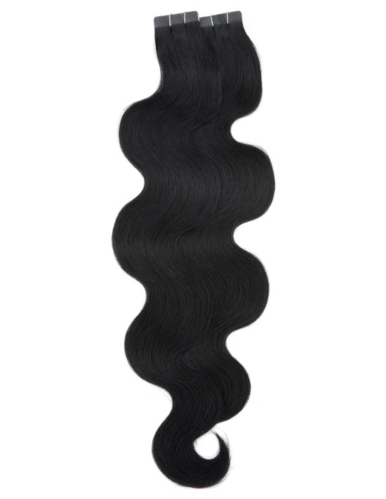 Extension cheveux noir – Extension Adhésive Ondulée – Extens Hair
