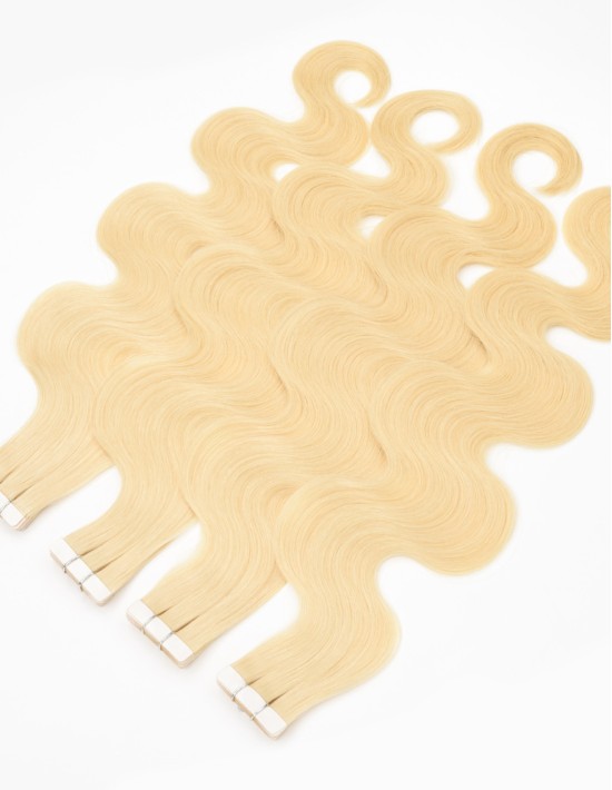 Welliges Extensions zum Kleben - Echthaar Extensions zum Bestellen