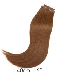 Kastanienbraun Echthaar - Haarverlängerungen 40cm – die Beste Haar