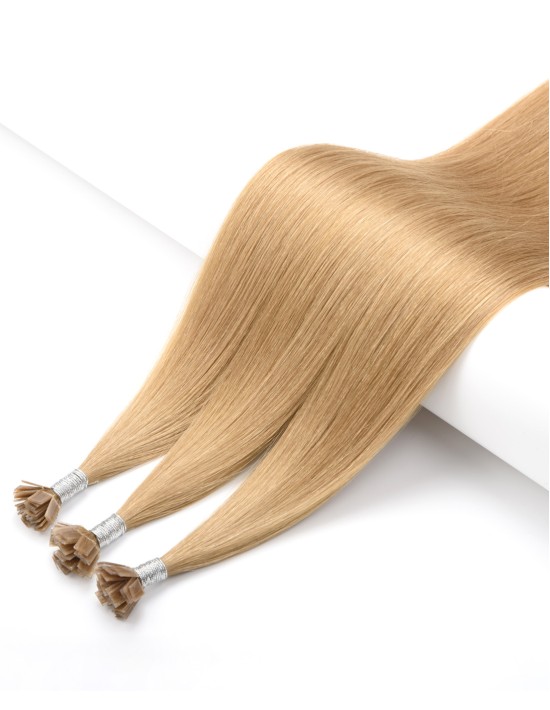 Pose d’extension kératine Châtain - Extension à Chaud - 100% remy Hair
