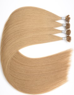 Pose d’extension kératine Châtain - Extension à Chaud - 100% remy Hair