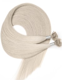 25 Extensions à Chaud SILVER  - Mèches de cheveux GRIS 100% naturels