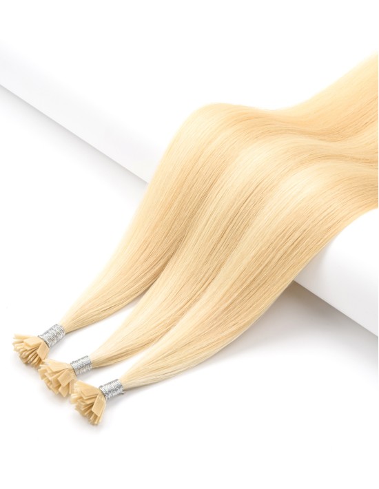 25 Karamel Aschblond Keratin Bonding Extensions