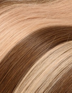 25 Extensions kératine méchées Châtain Clair Chocolat - Exten's Hair 2