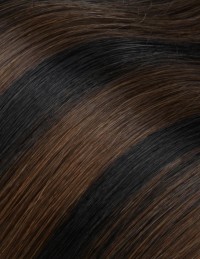25 Haarverlängerung Bonding-Extensions in Dunkel Braun & Schwarz