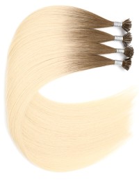 Tie and Dye Haarverlängerung - Hot Bond Dunkelbraune Ombré Hair