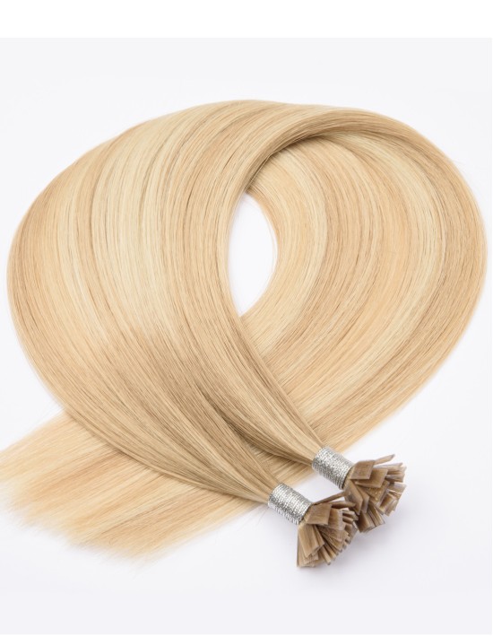 Bonding Haarverlängerung Balayage Ash Brown/Goldy Blonde