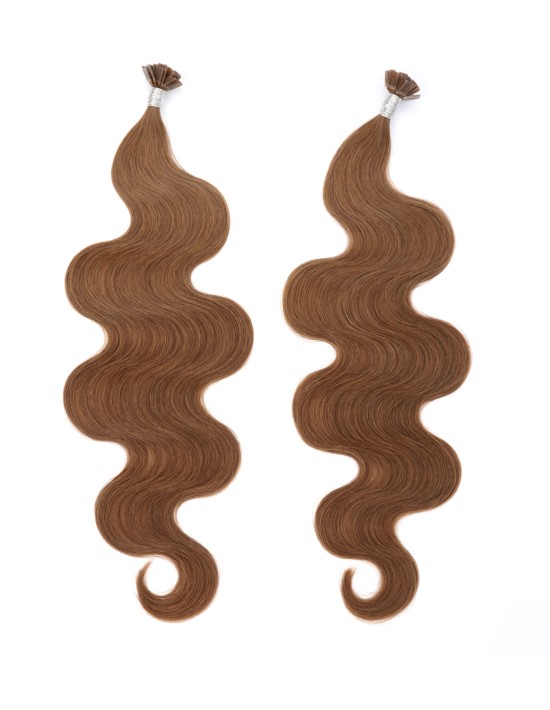 Extension à Chaud Ondulé - Cheveu naturel Remy Brun - Extens-Hair.com