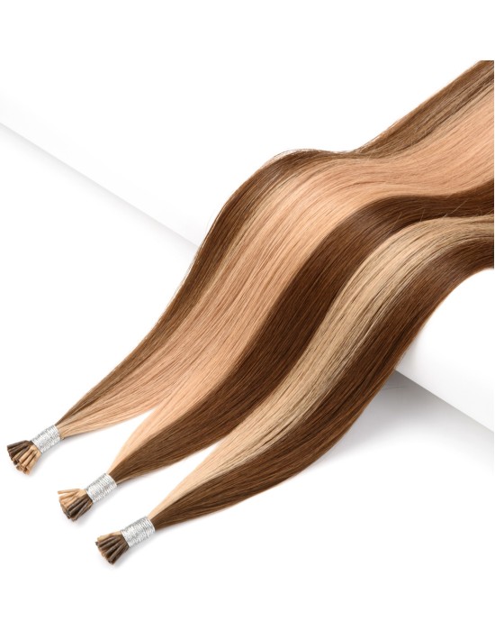 25 Microring Extensions in Helles Schokolade-Kastanienbraun