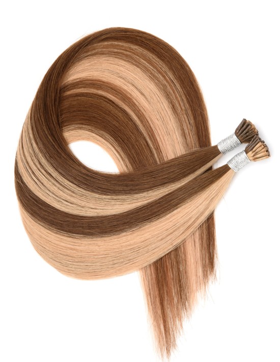 extensions à froid cheveux Châtain Clair Chocolat