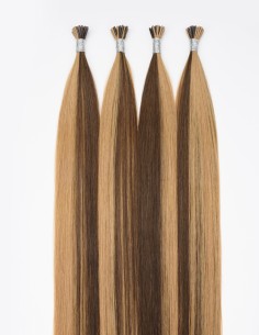 Microring extension Mahagonibraun : 25 Strähnen Remy Haar. Best quality
