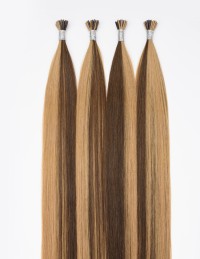 Microring extension Mahagonibraun : 25 Strähnen Remy Haar. Best quality