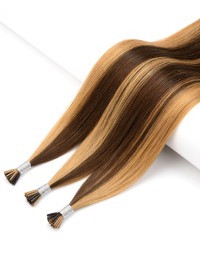 Microring extension Mahagonibraun : 25 Strähnen Remy Haar. Best quality