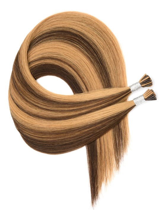 Microring extension Mahagonibraun : 25 Strähnen Remy Haar. Best quality