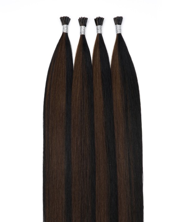 extensions à froid balayage Brun Profond
