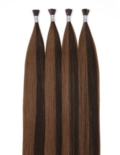 25 Microring-Extensions in Dunkle Kupferbraun - Loops Haarverlängerung