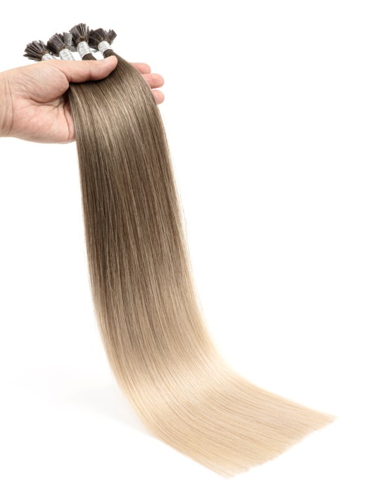 Keratin Bonding Echthaar 70 cm Ombré Moccacino
