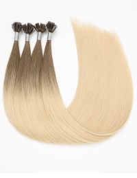 Bonding Extension Ombré Hair Latte Cendré R3/60 - Keratin Echthaarverlängerung 70cm