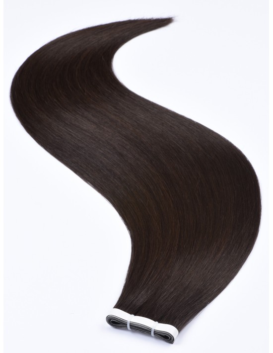Longues Extensions Adhésives Noir Naturel 60 cm - Cheveux Naturels 9A+