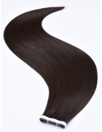 Lange Seamless Tape-in Extensions 60 cm - Matt-schwarz Echthaar 9A+