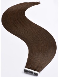 Lange Seamless Klebe-Extensions 60 cm - Dunkel Braun Echthaar 9A+ Lange Seamless Klebe-Extensions 60 cm - Dunkel Braun Echthaar 9A+