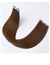 Lange Tape Haarverlängerung Seamless 60 cm - Braun Echthaar 9A+ Lange Tape Haarverlängerung Seamless 60 cm - Braun Echthaar 9A+