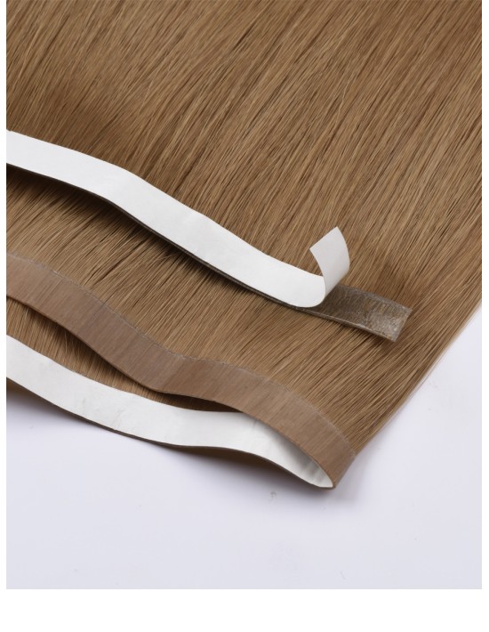 Unsichtbare Tape Extensions 60 cm - Ashbraun Echthaar 9A+