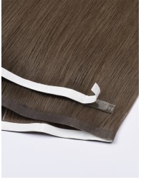 Longue Extension à Coller Monobande Brun Clair Cendré 60 cm - Qualité 9A+