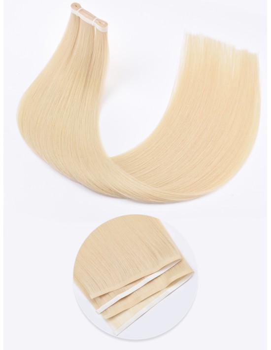 Lange Adhesiv Tape Extension 60 cm - Platinium Echthaar 9A+
