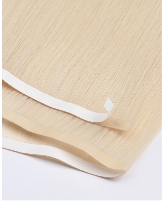 Klebe-Extensions Lange Tape 60 cm - Pure White Echthaar 9A+
