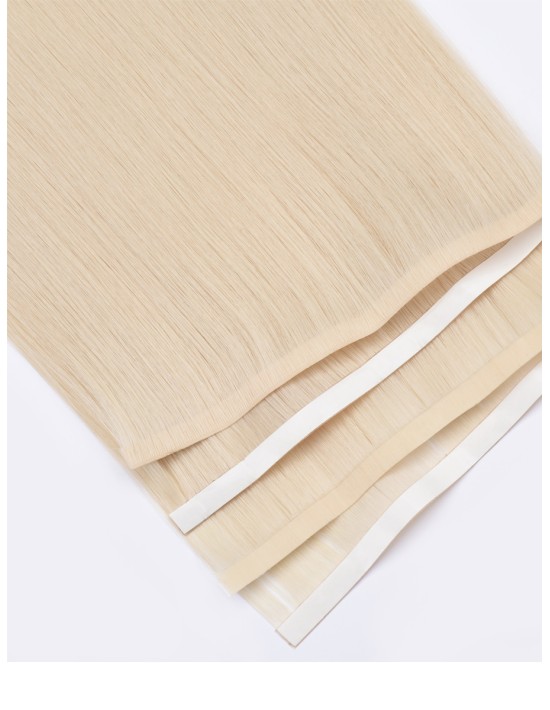 Klebe-Extensions Lange Tape 60 cm - Pure White Echthaar 9A+