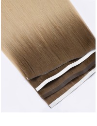 Tape Haarverlängerung Skin Weft Lange 60 cm - Ombré Ashy Latte Echthaar 9A+ Tape Haarverlängerung Skin Weft Lange 60 cm - Ombré Ashy Latte Echthaar 9A+
