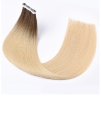 Tape Haarverlängerung Skin Weft Lange 60 cm - Ombré Ashy Latte Echthaar 9A+ Tape Haarverlängerung Skin Weft Lange 60 cm - Ombré Ashy Latte Echthaar 9A+