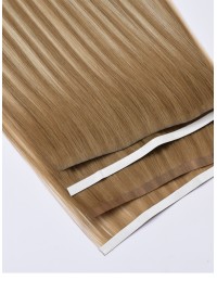 Extensions Tape Hair Monobande Balayage Brun Cendré Blond 60 cm - Cheveux Naturels 9A+