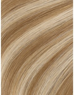 Tape Haarverlängerung Skin Weft Lange 60 cm - Ombré Ashy Latte Echthaar 9A+ 2