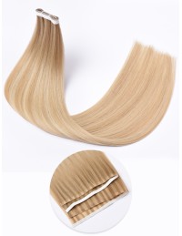 Tape-in Extensions Unsichtbare 60 cm - Balayage Ash Brown/Goldy Blonde Echthaar 9A+ Tape-in Extensions Unsichtbare 60 cm - Balayage Ash Brown/Goldy Blonde Echthaar 9A+