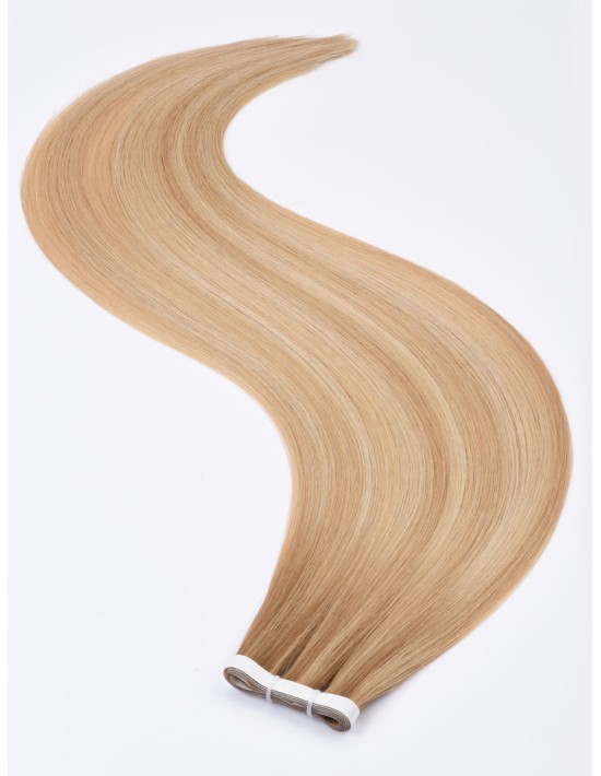 Tape-in Extensions Unsichtbare 60 cm - Balayage Ash Brown/Goldy Blonde Echthaar 9A+